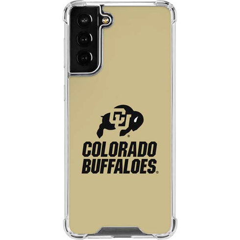 University of Colorado CU Collegiate Text Galaxy S21 FE Clear Case